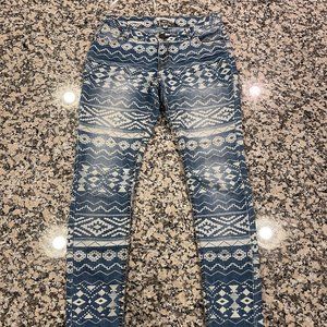 Aztec Print Skinny Jean by Hot Kiss